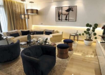 : 4-bedroom townhouse in Natura DAMAC Hills 2 with pool and water views