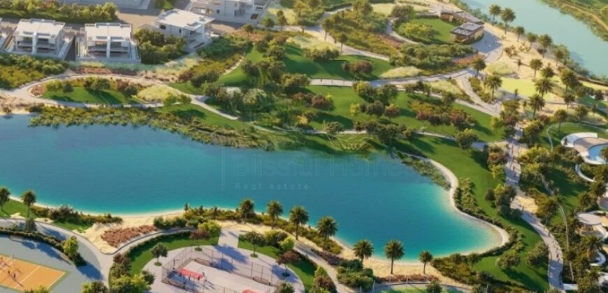 4BR Townhouse for Sale with Scenic Pool & Water Views in Natura DAMAC Hills 2