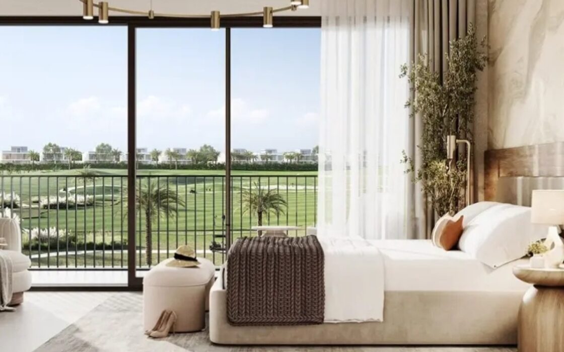 4BR Townhouse for Sale with Scenic Pool & Water Views in Natura DAMAC Hills 2