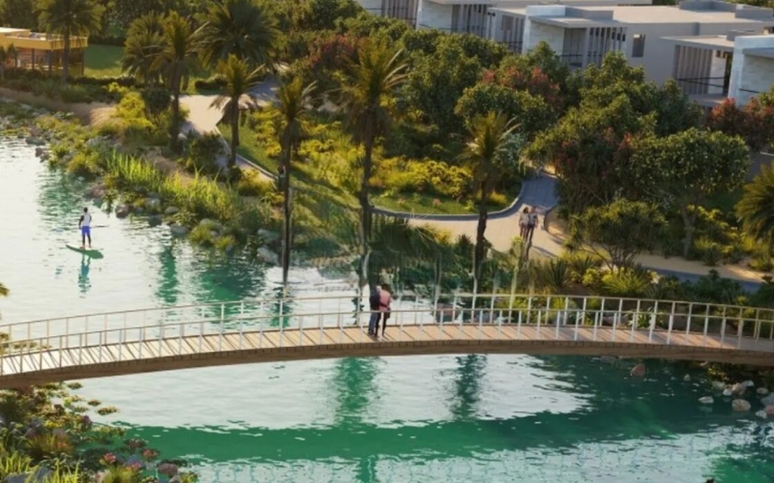 4BR Townhouse for Sale with Scenic Pool & Water Views in Natura DAMAC Hills 2