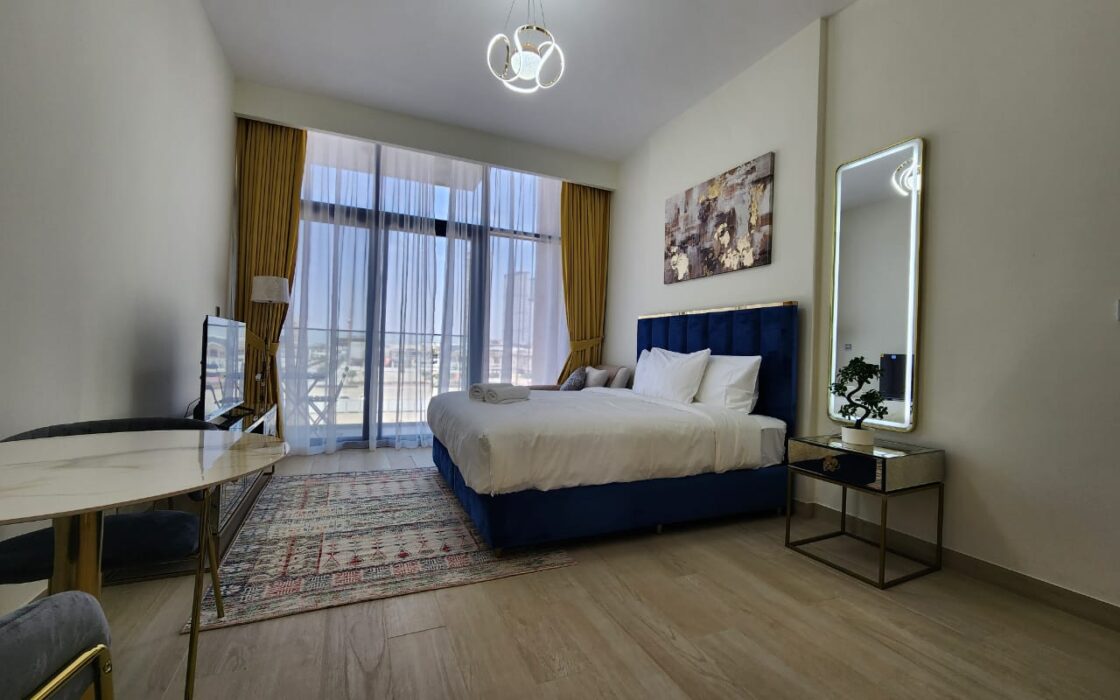 Modern Studio with Community Views for Rent in Azizi Riviera 5 Meydan