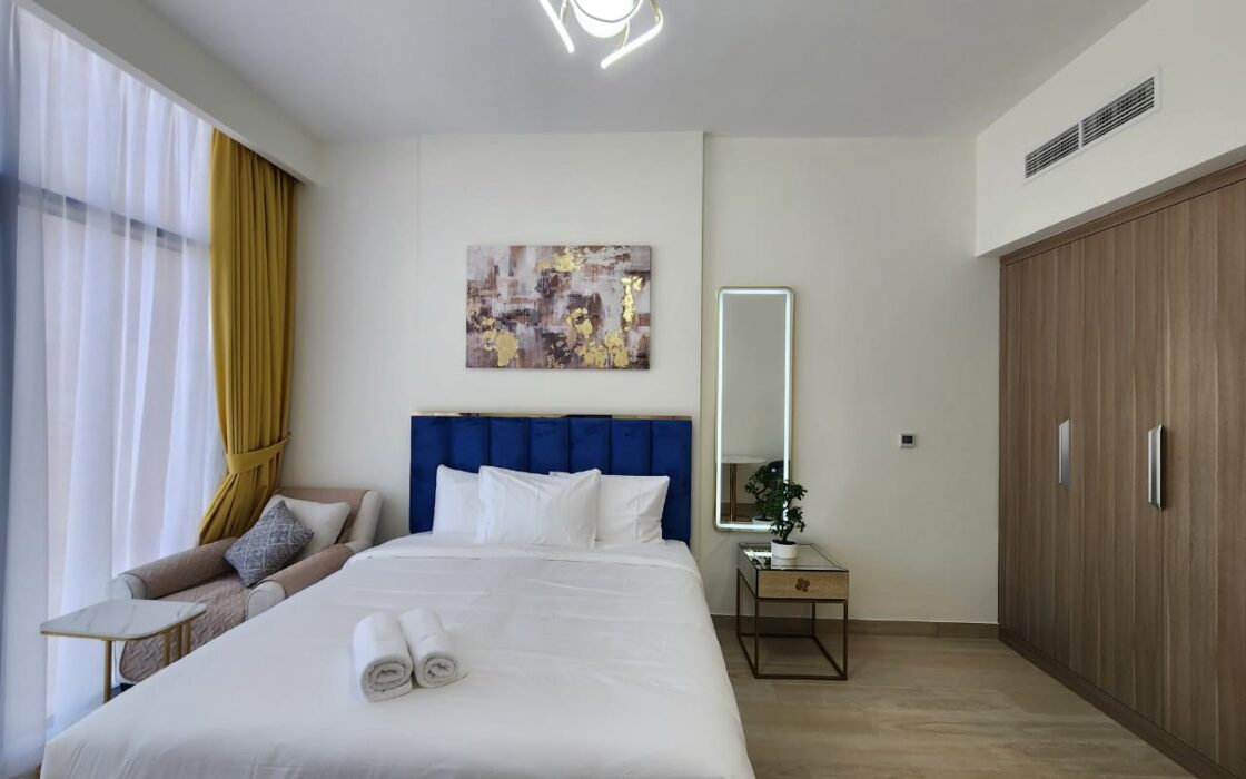 Modern Studio with Community Views for Rent in Azizi Riviera 5 Meydan